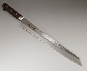 damascus-kiritsuke-yanagiba-sashimi