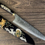 Takeshi Saji Traditional Makie-Art R2 Damascus Gyuto Knives
