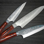 Takeshi Saji SRS13 Mirror Square-Hammered Chef’s Knives