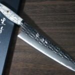 <span class="title">NEW! Yu Kurosaki SENKO Gyuto with WHITE Turquoise Custom Handle</span>