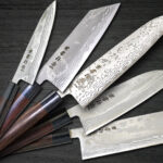 <span class="title">Kanetsune Traditional Taste Aogami No.2 Damascus Chef Knives with Japanese Rosewood Handle</span>