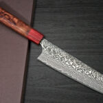 <span class="title">Yoshimi Kato R2 Black Damascus Chef Knives with Unique Texture Honduran Rosewood Handle</span>
