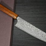<span class="title">Yoshimi Kato 63 Layer VG10 Damascus Chef Knives with Japanese Black Urushi Lacquered Enju Handle</span>