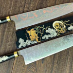 <span class="title">Takeshi Saji Japanese Traditional Makie-Art Damascus Gyuto Knives</span>