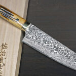 <span class="title">Newly Launched ! Takeshi Saji R2 Black Damascus Chef Knives with Brown Antler Handle</span>