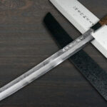 <span class="title">[Special for Left-handed] Sakai Takayuki ENTEN Arch-shaped Ginsan Damascus Sakimaru(Sashimi) Knives</span>