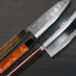 <span class="title">Muneaki YASUGI Kurouchi Nashiji Chef’s Gyuto Knives with Premium Handles by YAEGASHI</span>