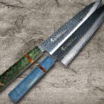<span class="title">Sakai Takayuki 33-Layer VG10 Damascus Chef Knives with Stabilized Wood Handle [AI/SUI]</span>