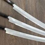 <span class="title">Sakai Takayuki BYAKKO Sword-like Sakimaru Long Sashimi Knives</span>