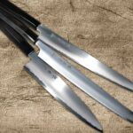 <span class="title">Sakai Takayuki Silver#3 Ginsan Warikomi Chef Knives with Buffalo Ebony Handle</span>