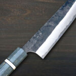 <span class="title">Yoshimi Kato Aogami Super Kurouchi Chef’s Knives with Stabilized Wood Handle</span>