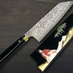 <span class="title">Takeshi Saji MURASAKI SHIKIBU 1000th Anniversary Makie VG10W Colored Damascus Chef Knives</span>